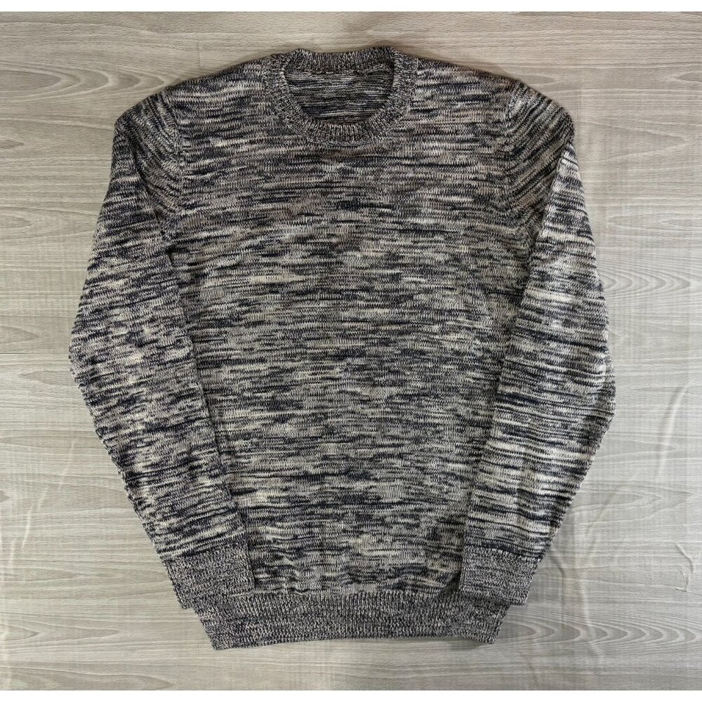 A.P.C. 100% cotton knit Chunky crew neck Sweater Size M Blue Marled NWOT